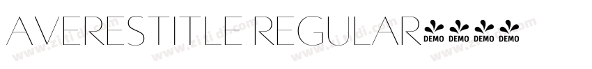 AveresTitle Regular字体转换